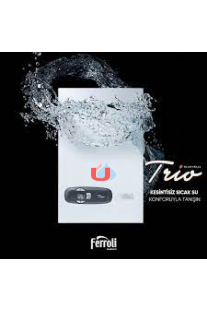 Ferroli Bluehelix Trio 28 kW (24.000 Kcal) Tam Yoğuşmalı Kombi (Baca Kiti Dahil) (Montaj Hariç)