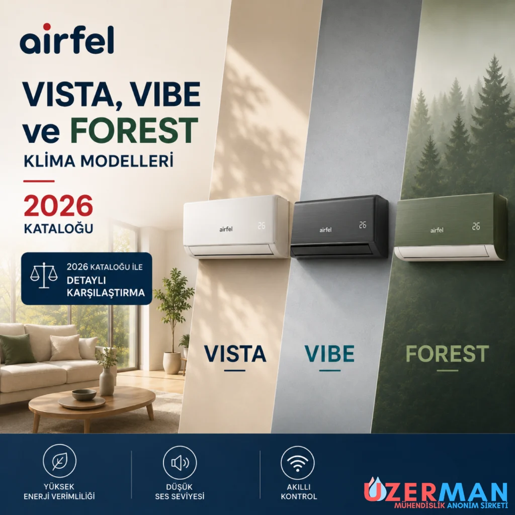 Airfel VISTA, VIBE ve FOREST Klima Modelleri 2026 Karşılaştırması