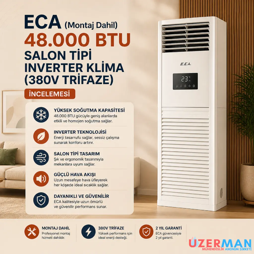 ECA 48.000 Btu Salon Tipi Inverter Klima (380V Trifaze) İncelemesi