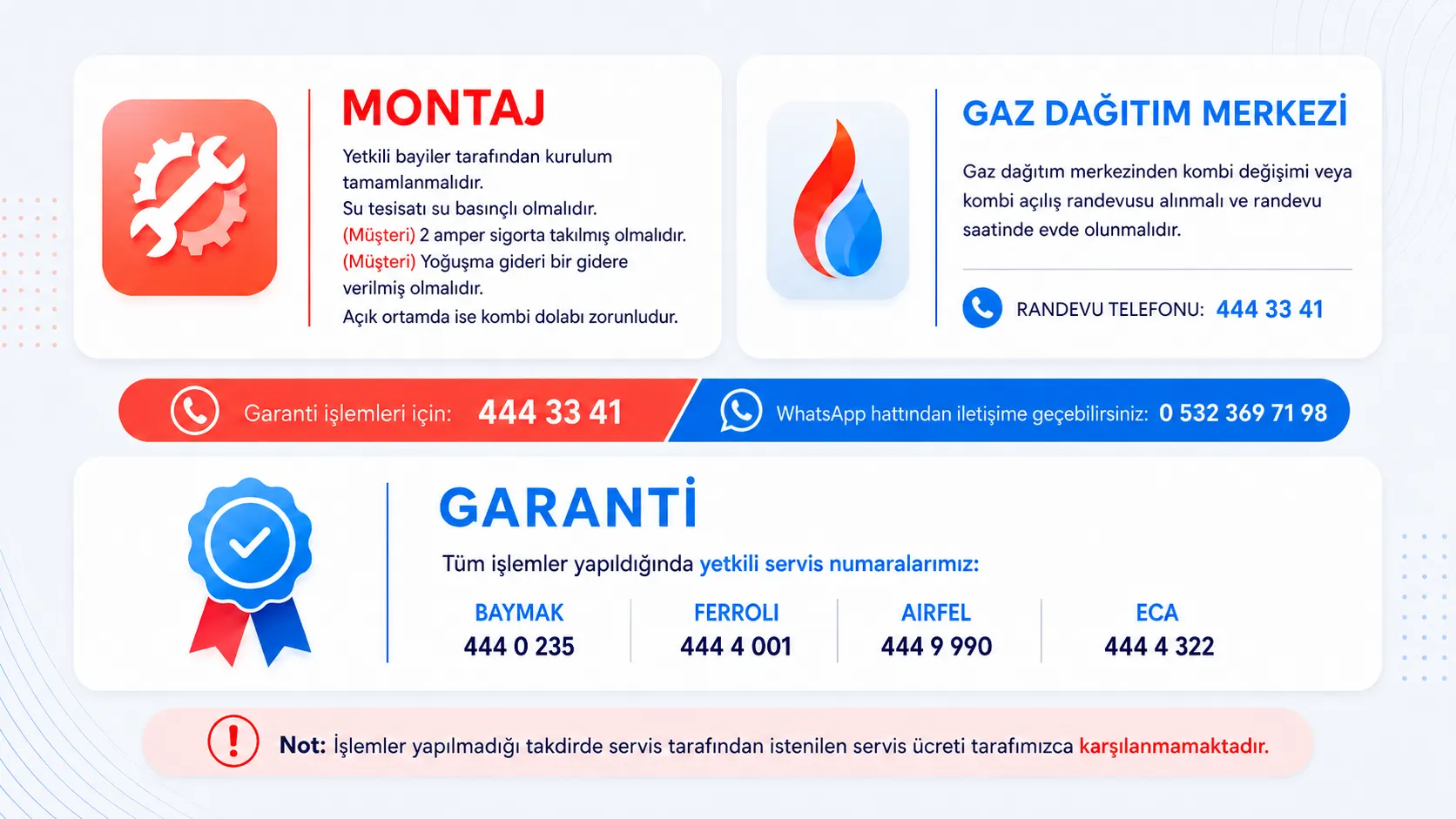 Garanti ve Montaj Bilgileri