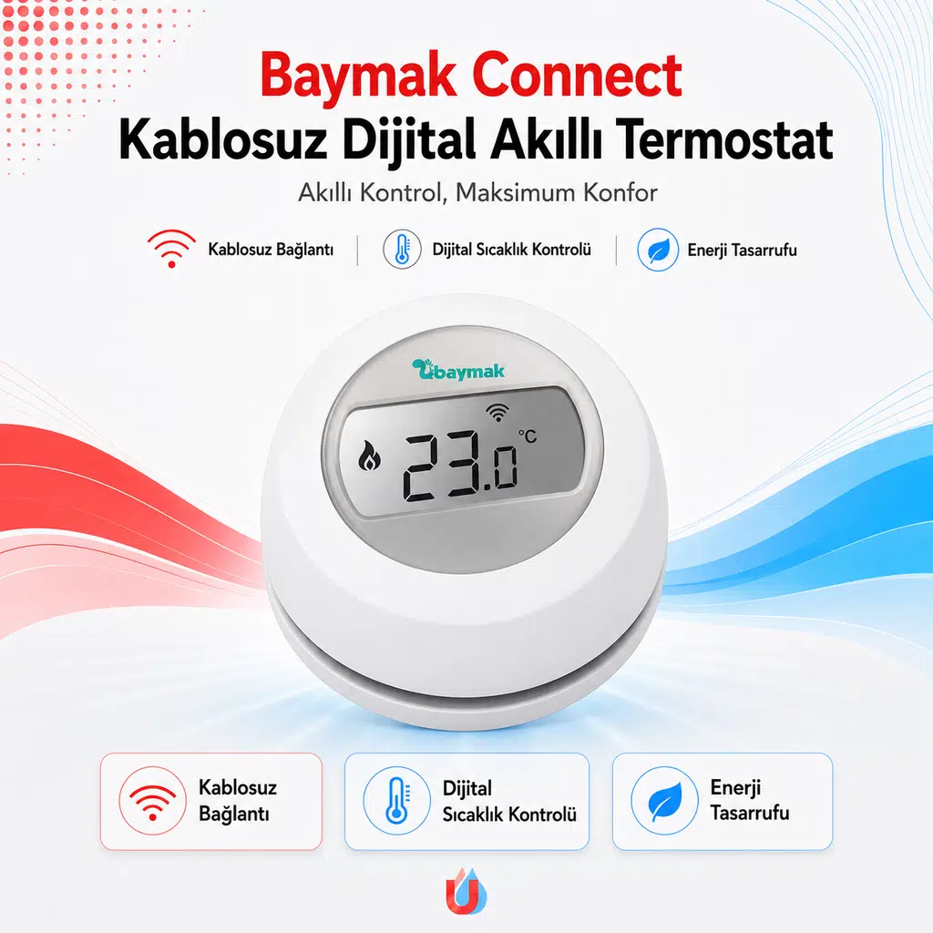 Baymak Connect Kablosuz Dijital Akıllı Oda Termostatı