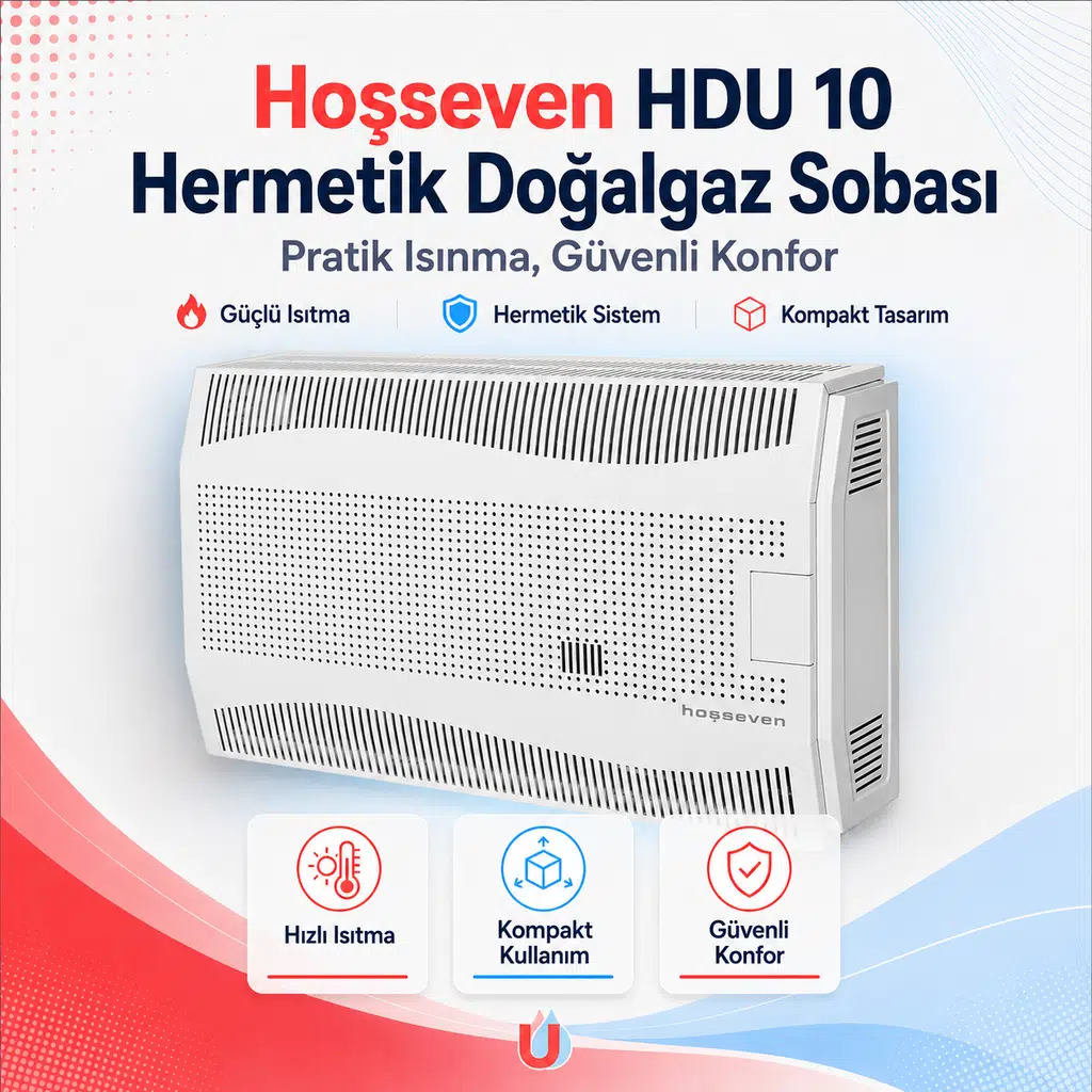 Hoşseven HDU 10 Hermetik Doğalgaz Sobası